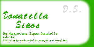 donatella sipos business card